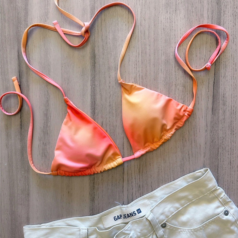 Orange Ombre Bikini Top